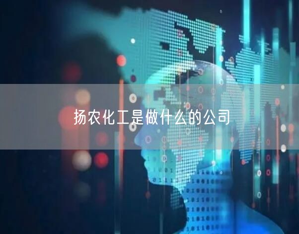 扬农化工是做什么的公司
