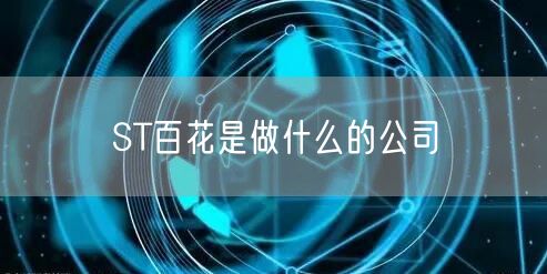 ST百花是做什么的公司
