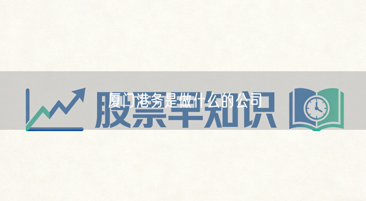 厦门港务是做什么的公司