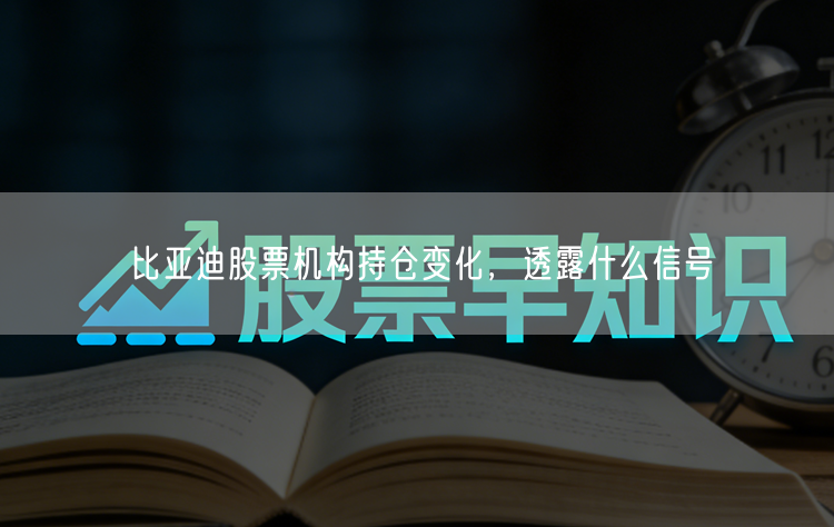 比亚迪股票机构持仓变化，透露什么信号