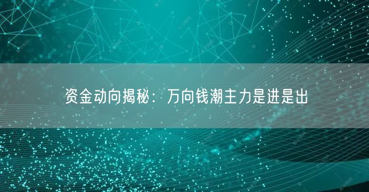 资金动向揭秘：万向钱潮主力是进是出