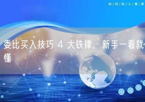 委比买入技巧 4 大铁律，新手一看就懂