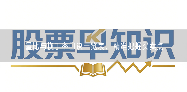 量比与换手率口诀一览表，精准把握买卖点