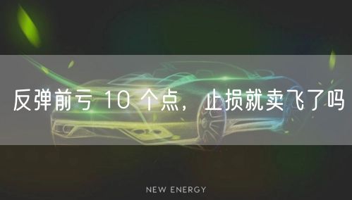 反弹前亏 10 个点，止损就卖飞了吗